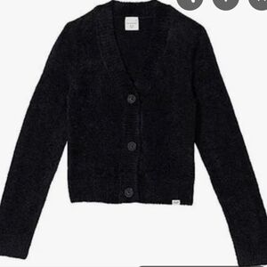 Abercrombie Girls Black Cardigan Sweater